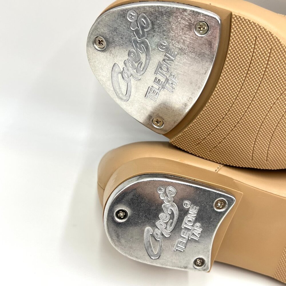 Capezio Womensā Size 7 7M 3800 Mary Jane Caramel Tan Buckled Dance Tap Shoes - Picture 10 of 12